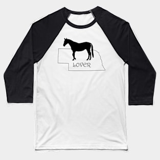 Nebraska Horse Lover Gift Baseball T-Shirt